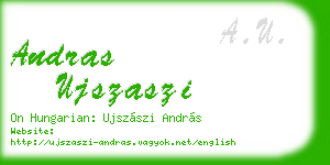 andras ujszaszi business card